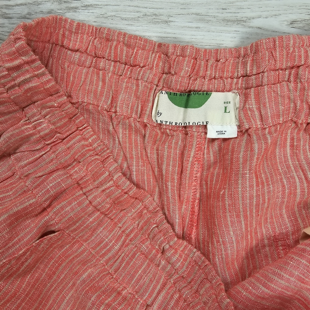 NWT Anthropologie Boho Casual Linen Summer Shorts  Large - Picture 3 of 8